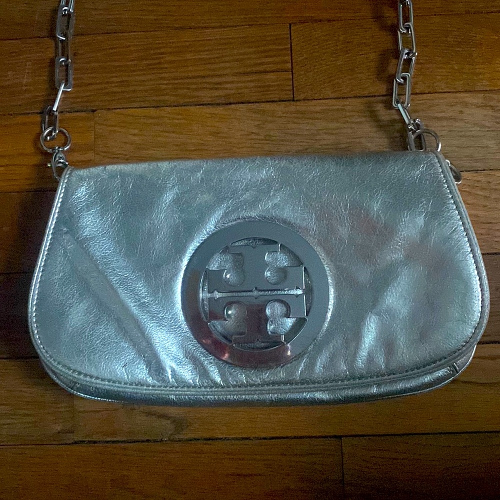 Tory Burch silver cross body